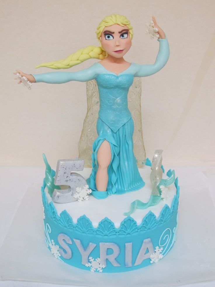 #Elsa di #Frozen : #topper in #pasta di #zucchero con # ...