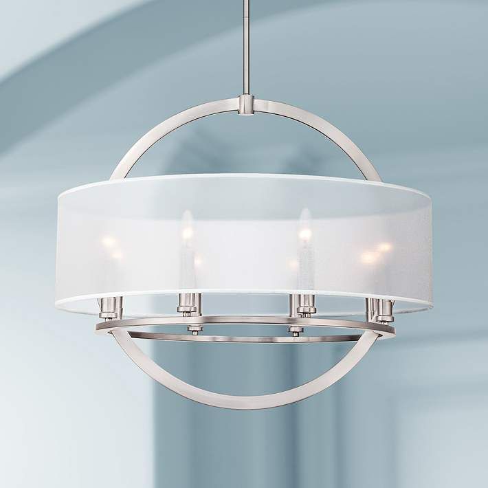 Quoizel Portland 28 Wide Brushed Nickel Pendant 6m915 Lamps Plus Bronze Light Wide Brushed Nickel Pendant, Lamps Plus Portland Or