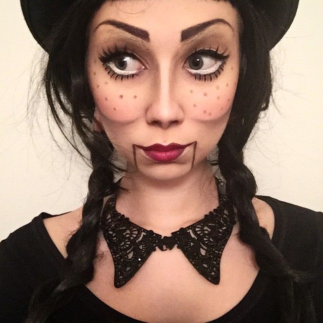 anxiety is tamed by trying new things with makeup today i tried ventriloquist doll makeup and eyebrow blocking - How To Make A Doll Costume For Halloween anxiety is tamed by trying new things with makeup today i tried ventriloquist doll makeup and eyebrow blocking - How To Make A Doll Costume For Halloween