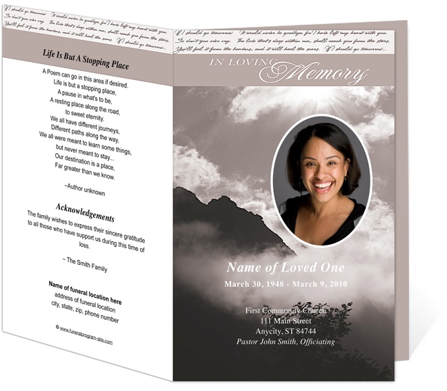 214 Best Creative Memorials With Funeral Program Templates Images On Pinterest Program Funeral Bulletin Template