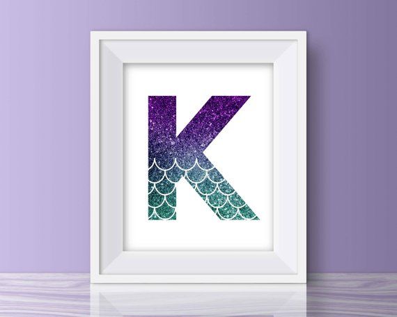 Letter K Printable For Nursery Mermaid Print Decor - Letter K Room Decor Letter K Printable For Nursery Mermaid Print Decor - Letter K Room Decor