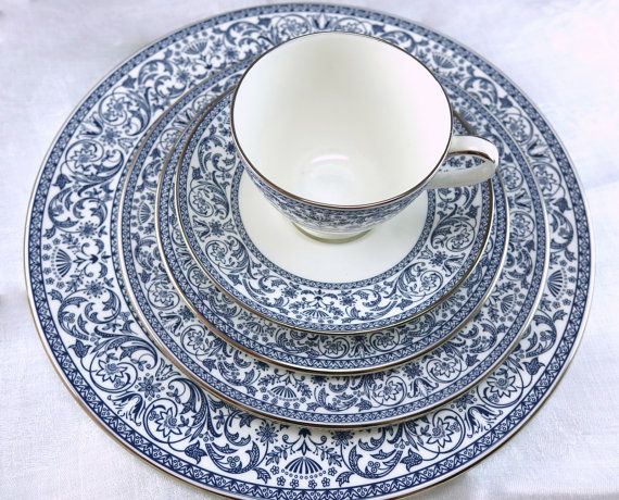 55 Best My Wedding Images On Pinterest Place Settings Wedding Minton Infanta English Bone China Set Five Piece Place Setting New Old Stock Blue With Platinum Hard To Find Pattern