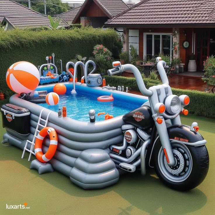 Ride the Waves in Style: Unleash Your Inner Biker with an Inflatable