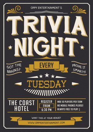 25 best pta trivia night images on pinterest pta trivia and brain for trivia night flyer