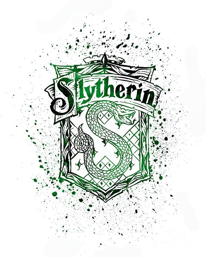 Harry Potter Slytherin House Silhouette Harry Potter Painting