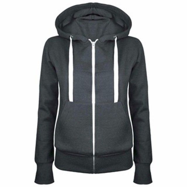 Hoodie Sweatshirt Zip Up Solid Jacket Hooded Women Jumper Hoody Coat Top Outwear Hoodie Sweatshirt Zip Up Solid Jacket Hooded Women Jumper Hoody Coat Top Outwear