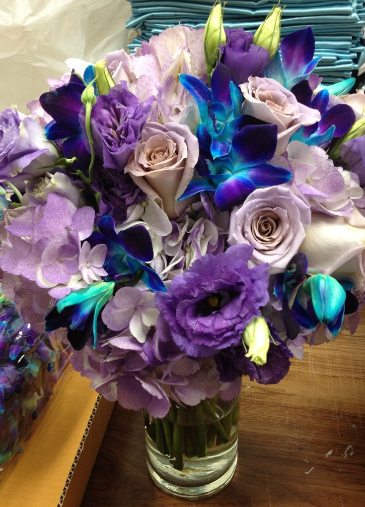 purple and turquoise centerpieces for weddings Google Search