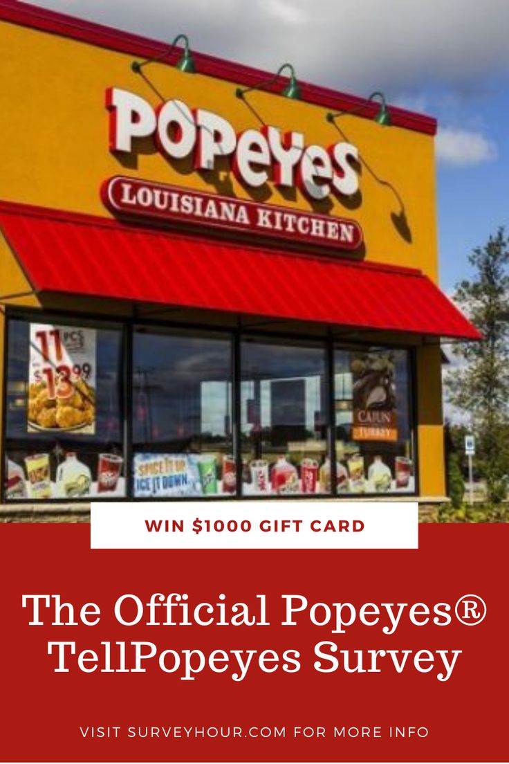 The Official Popeyes® TellPopeyes Survey in 2021 | Surveys, Customer