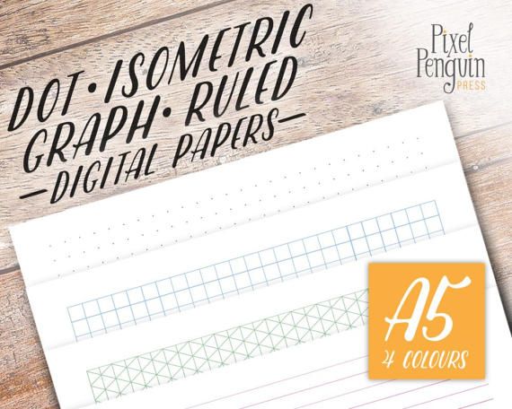 Printable A5 sized dotted paper in 4 colors to build your own DIY bujo dot grid notebook. This starter kit bundle has you covered with graph, isometric, lined and dot grids galore and are a cinch to print. Dotted Paper A5 | Bujo | Printable | by PixelPenguinPress on Etsy $3.99 http://etsy.me/2pCc2Ri