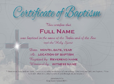 baptism certificate template publisher