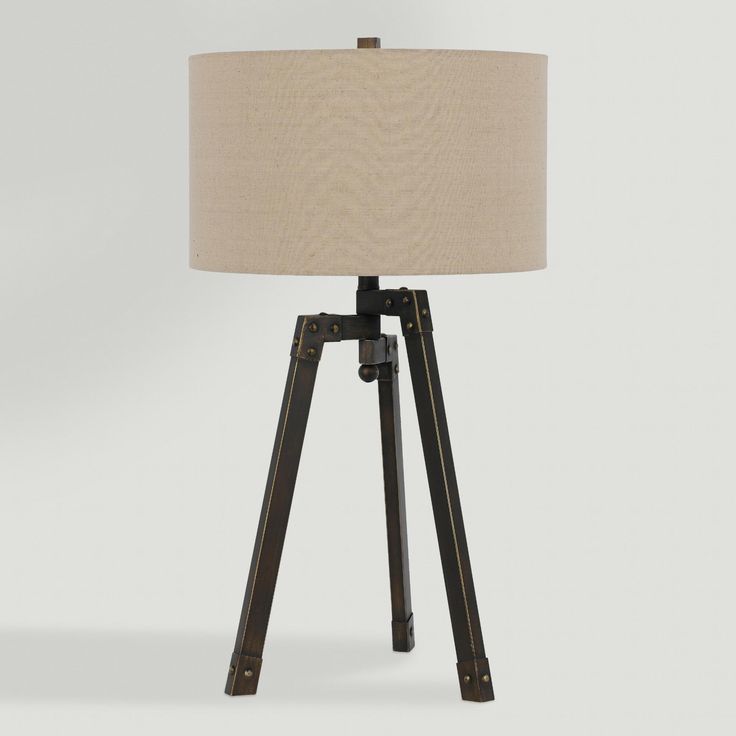 Iron Industrial Style Langston Tripod Table Lamp Metal Lamps Tripod Table Lamp Metal Lamps, Homesense Floor Lamps