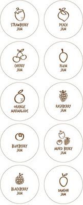 Round jam jar labels