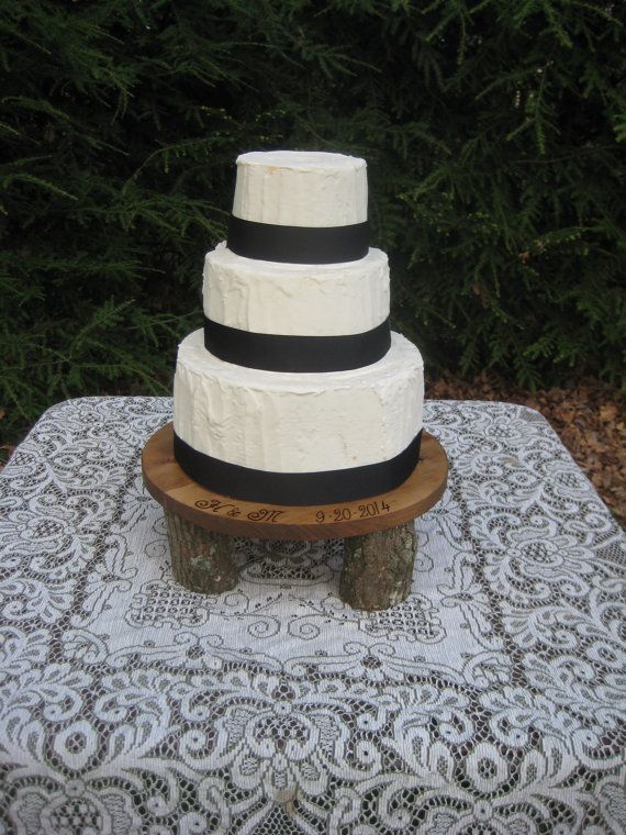 Rustic Cake Stand Wedding Cupcake Wood Log Slice Round Personalized Rustic Cake Stand Wedding Cupcake Wood Log Slice Round Personalized