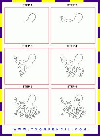 165 how to draw a octopus for kids step by step