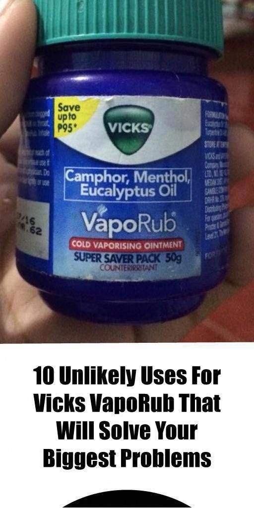 10 Unlikely Uses For Vicks VapoRub That Will Solve Your Biggest Problems #TipsVicksVaporub #WhereToPutVicksVaporub #Vick… 10 Unlikely Uses For Vicks VapoRub That Will Solve Your Biggest Problems #TipsVicksVaporub #WhereToPutVicksVaporub #Vick…