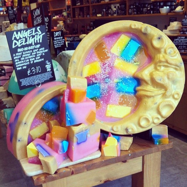 LUSH Angels Delight soap. look how pretty it is... i wouldnt want to cut it up!