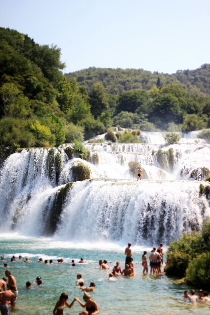 Green sea in Croatia, at Makarska Chorvatsko