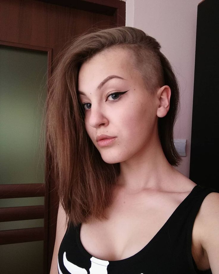 Shaved shorts long hair