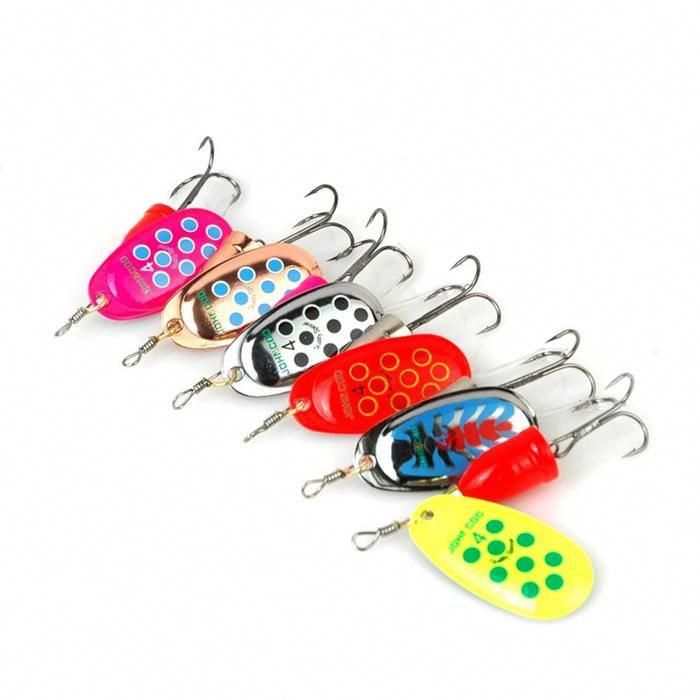 5X Fishing Lures Pike Trout Bass Spoons Spinners Bait Metal Tackle Crankbait New