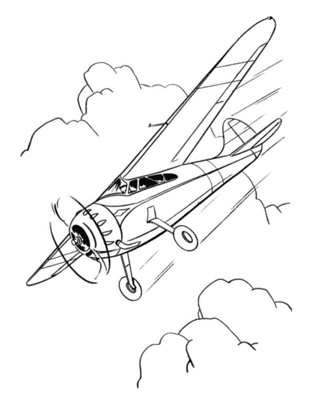 printable airplane coloring pages