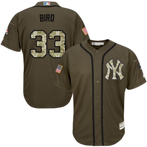 Yankees 33 Greg Bird Green Salute to Service Stitched Jersey