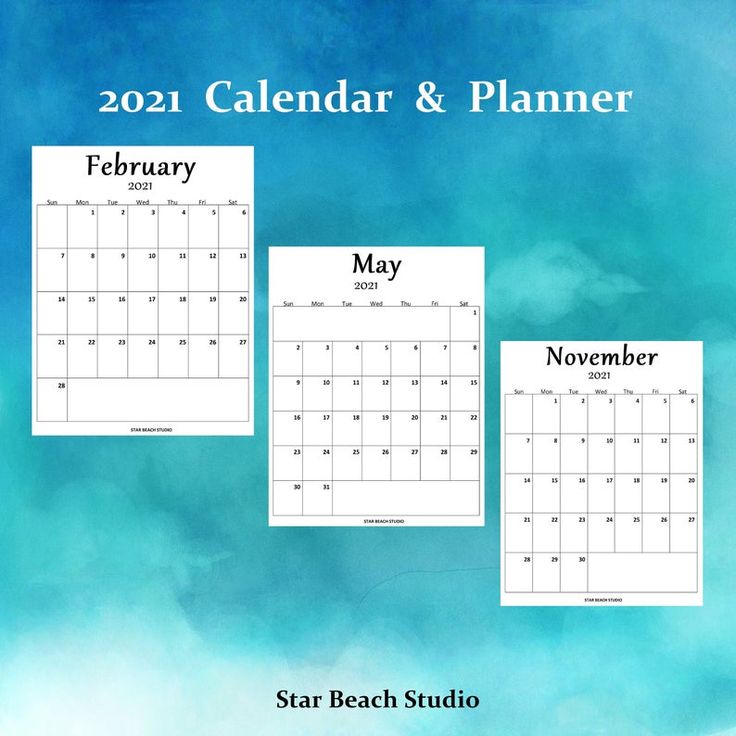 2021 calendar printable monthly planner letter size at a glance 2020 calendar