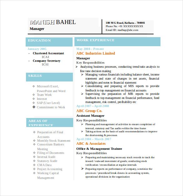 word free resume template