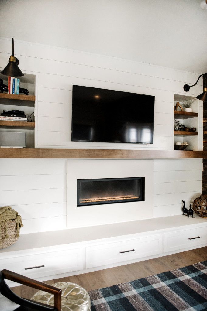 Fireplace Makeover....Complete | Wood mantels, Modern ...