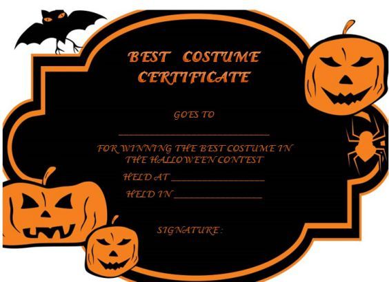 halloween certificate