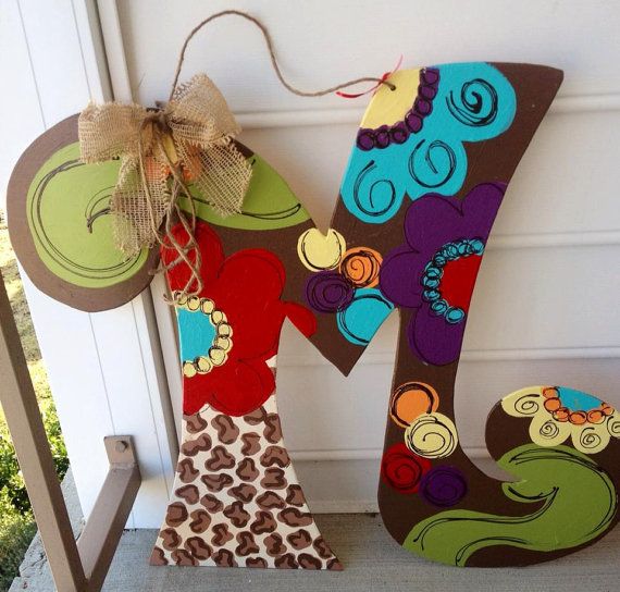 11 best personalized door letter inspiration images on pinterest wood letter door hangers