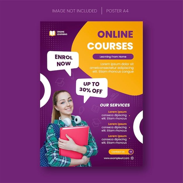 Premium PSD Modern And Cheerful Online Course Poster Template 2 premium-psd-modern-and-cheerful-online-course-poster-template-2