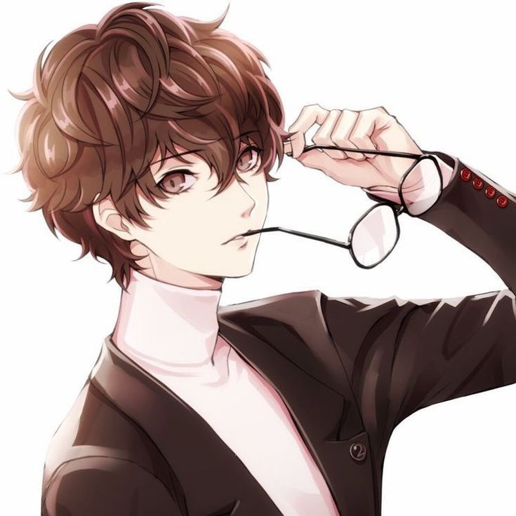 Anime boy with curly hair
