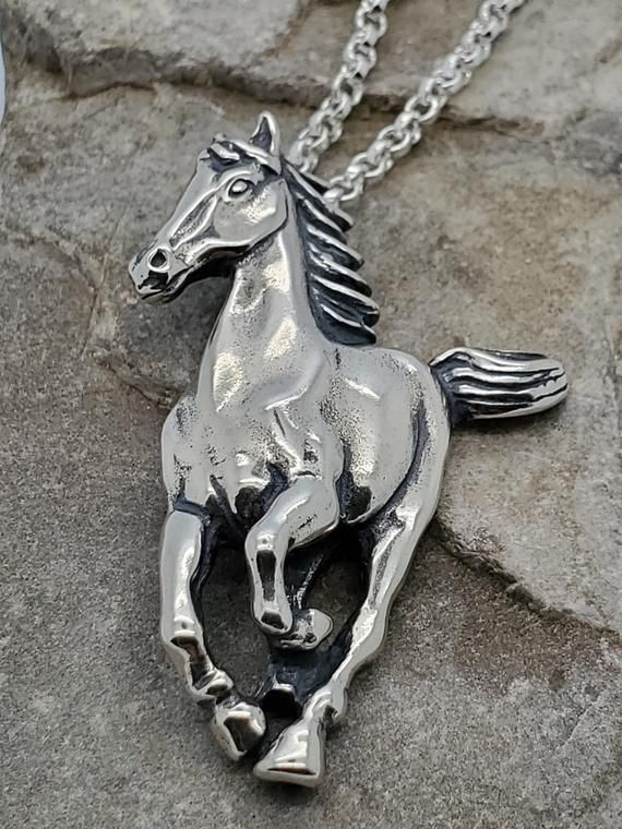 Sterling Silver 925 Cowboy & Horse Pendant 32 mm Jewels Obsession Cowboy & Horse Pendant Sterling Silver 925 Cowboy & Horse Pendant 32 mm Jewels Obsession Cowboy & Horse Pendant
