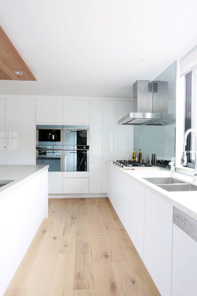 the kitchen is clean and ready for us to use in its new owner's home