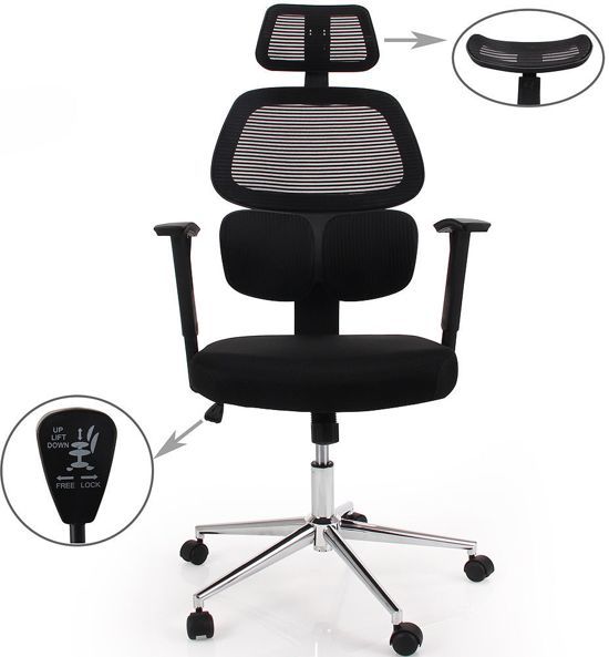 Ergonomische bureaustoel, stoel, zwart | Bureaustoel ...