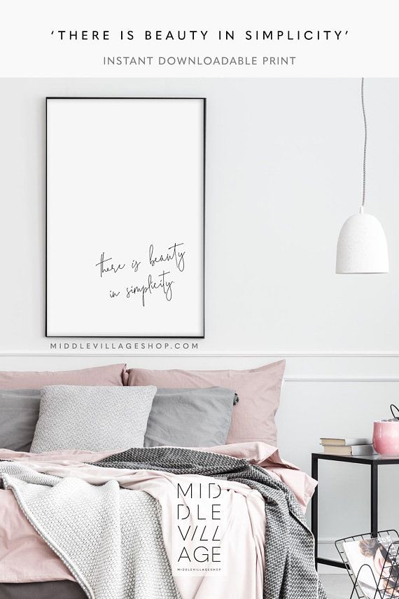 Instant Minimalist Typography Print There Is Beauty In Simplicity There Is Beauty In Simplicity Minimalist Able Print