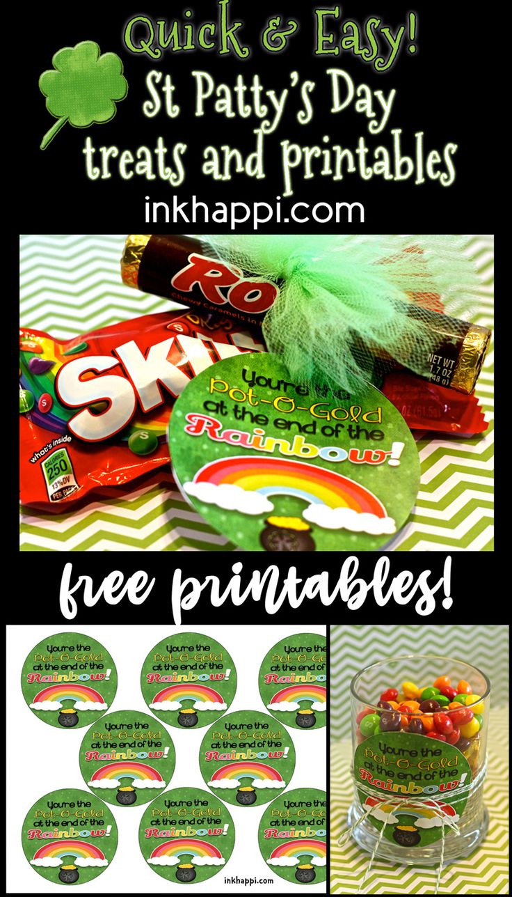 St Patricks Day printables and treats to share with others