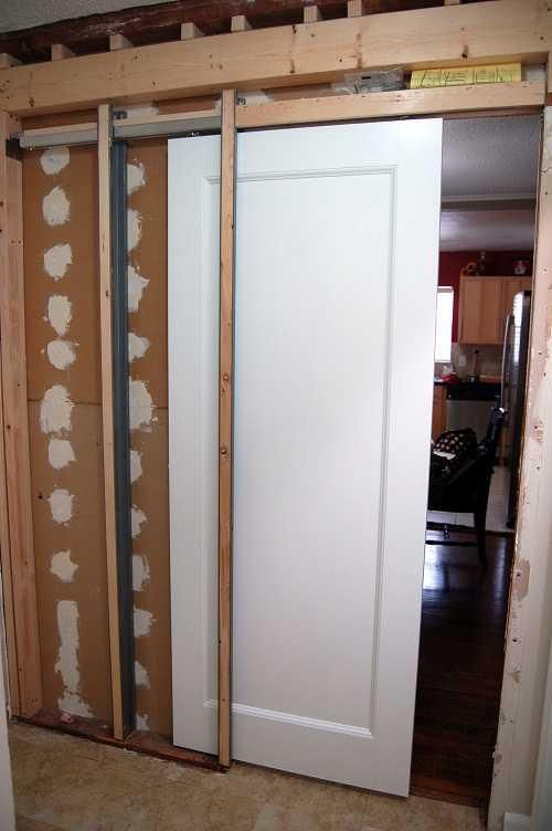 14 Sliding Doors In The Drywall Ideas Pocket Door Installation Pocket Door Installation Sliding Doors, How To Build Sliding Door In Wall