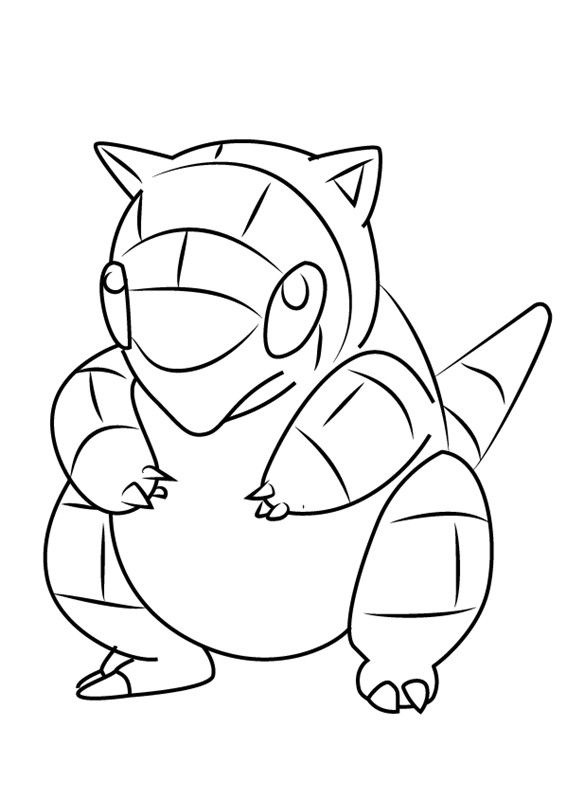 Pokemon go sandshrew drawing book | Pokemon coloring pages, Pokemon