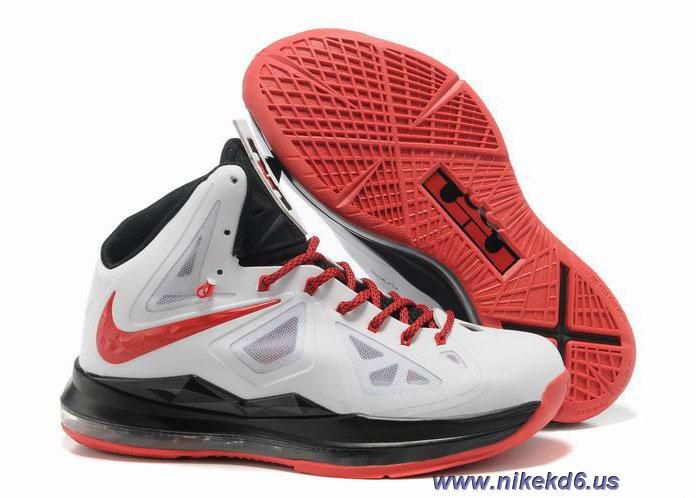Nike Lebron X 10 White Black Red Outlet