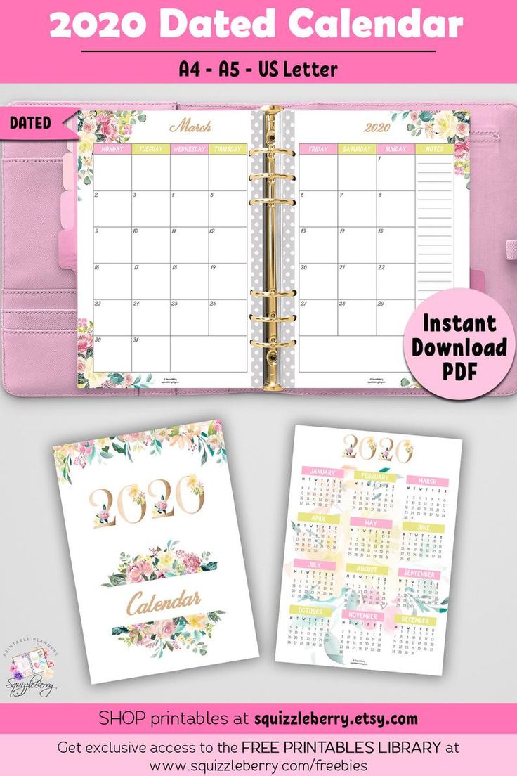 month on two pages 2020 monthly planner printable a5 printable 2020 monthly planner