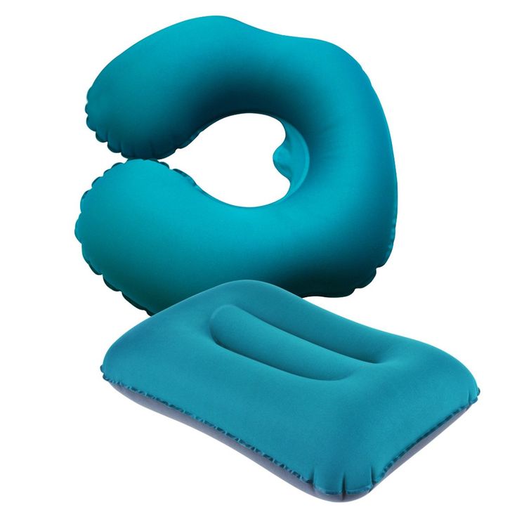 Inflatable Camping Pillow, Set of Self Inflatable Travel Neck Pillow