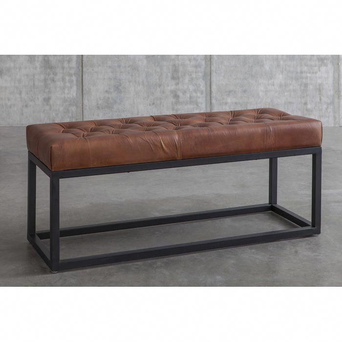 Adelinda Metal And Leather Bench Industriallivingroom In 2020 Luxury Furniture Furniture Leather Bench