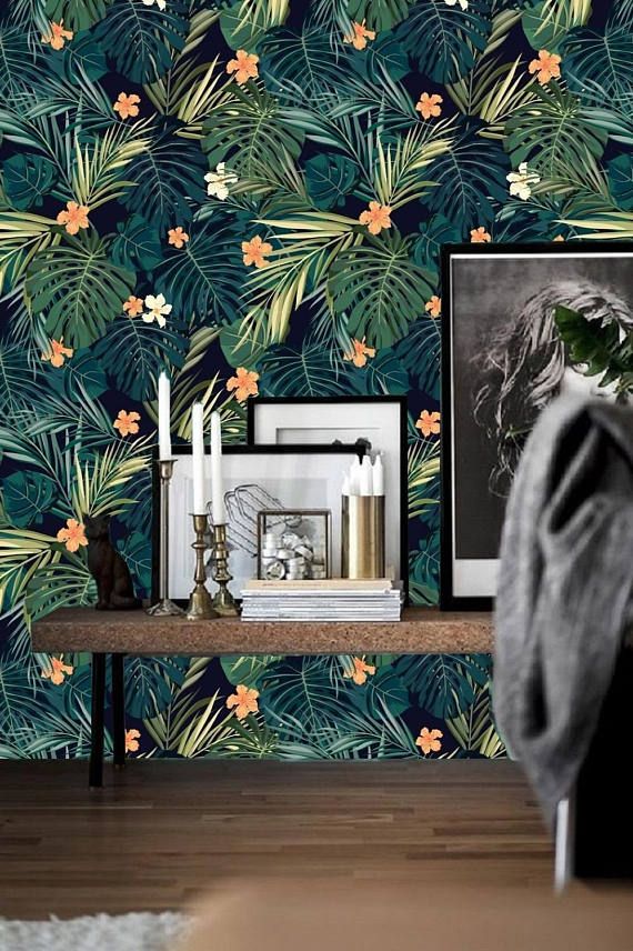 Removable Peel N Stick Wallpaper Self Adhesive Wall Etsy Painted Brick Walls Black Brick Wall Black Brick Wallpaper