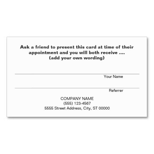 referral card examples