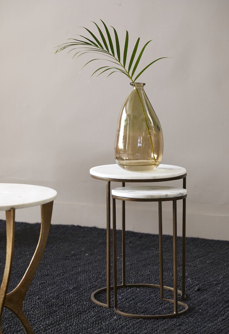Porter Nesting Tables in 2020 | Table Small Porter Table Lamp | Brass