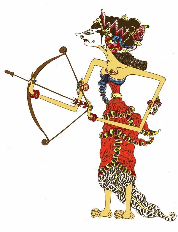 Gambar Wayang Srikandi Dari Kumpulan Berbagai Gambar Wayang Gadis Seni Gambar Seni Ilustrasi