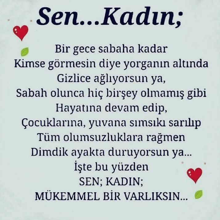 Sen Kadin Kadin Ozlu Sozler Hayat