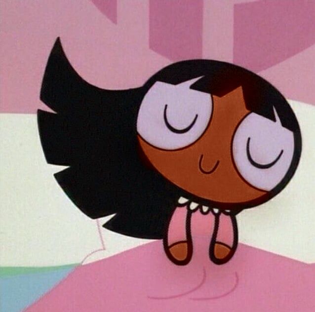 Cartoon 90s Black Brown Girly Powerpuff Pink Purple Cute