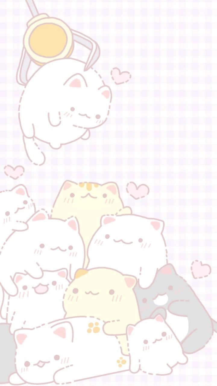 Cute Cat Illustration | Cute anime wallpaper, Cute cartoon wallpapers ...